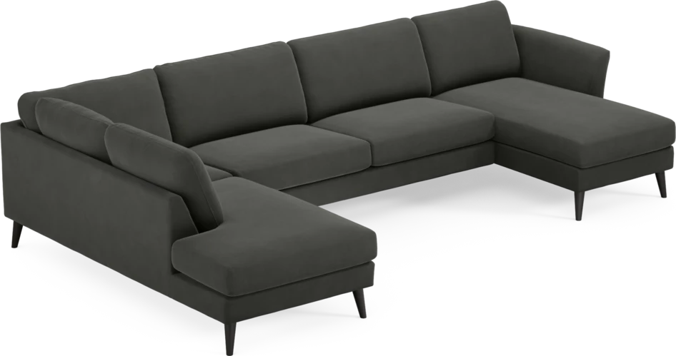 Bridge - 3-sits soffa med divan vänster och schäslong höger - Grå