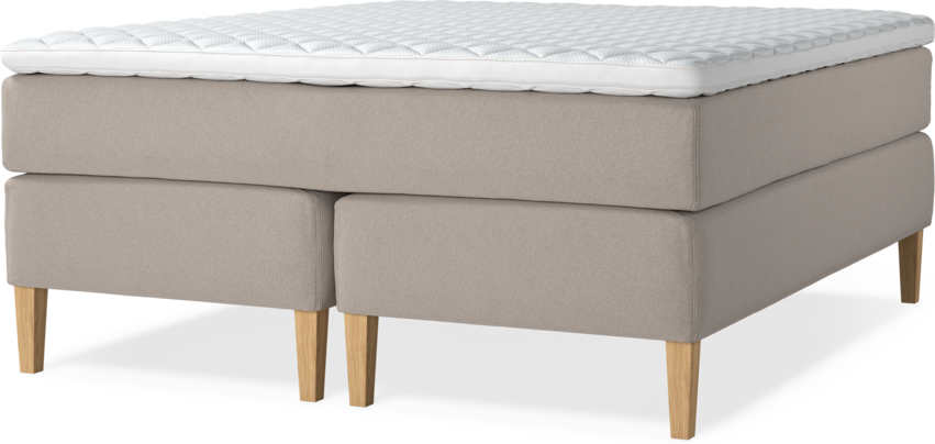 Delux Exclusive - Kontinentalsäng, dubbelsäng med bäddmadrass - Beige