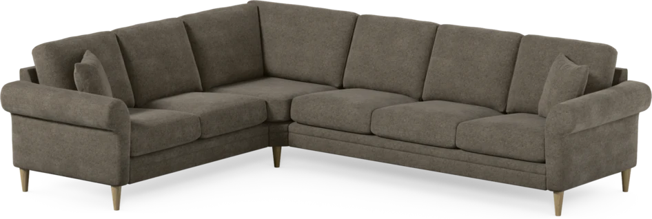 Eden - Hörnsoffa, 2+3-sits - Brun