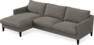 Winston - 3-sits soffa med schäslong, vändbar - Grå