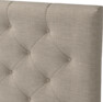 Delux Pikerad Låg - Sänggavel, 90-210 cm - Beige