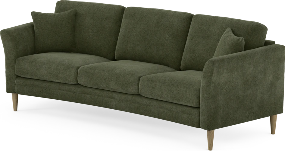 Eden - 3-sits soffa svängd - Grön