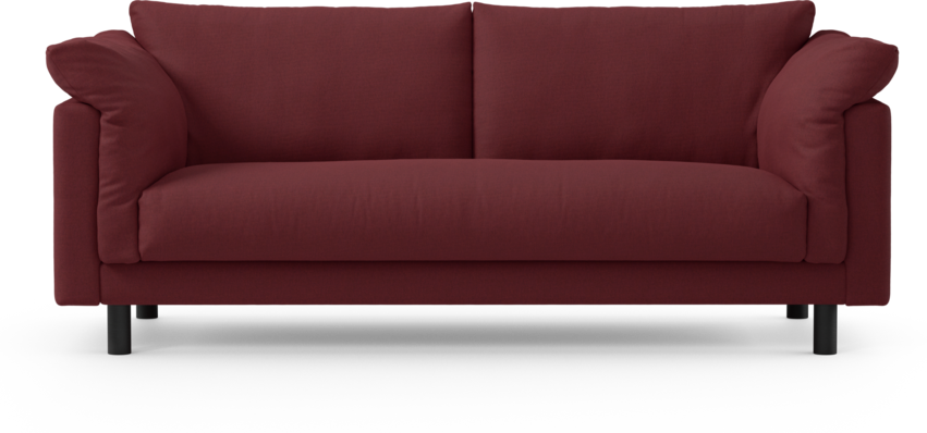 Cherrie - 2,5-sits soffa, hel dyna, fast klädsel - Röd