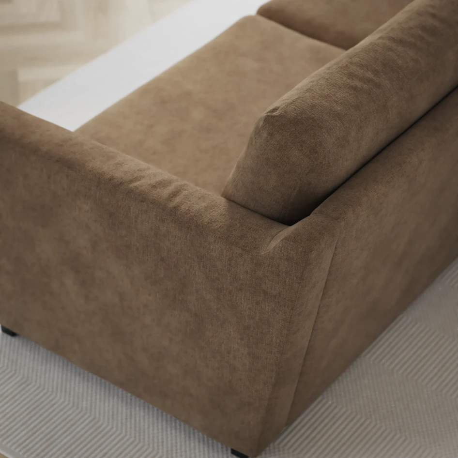 Friday - 3-sits soffa med schäslong vänster och divan höger - Brun
