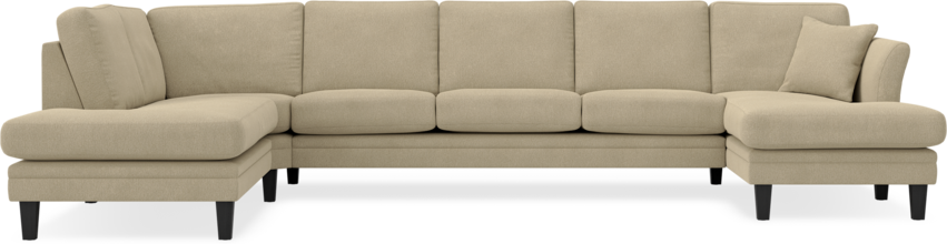 Eden - 3-sits soffa med divan vänster och schäslong höger - Beige