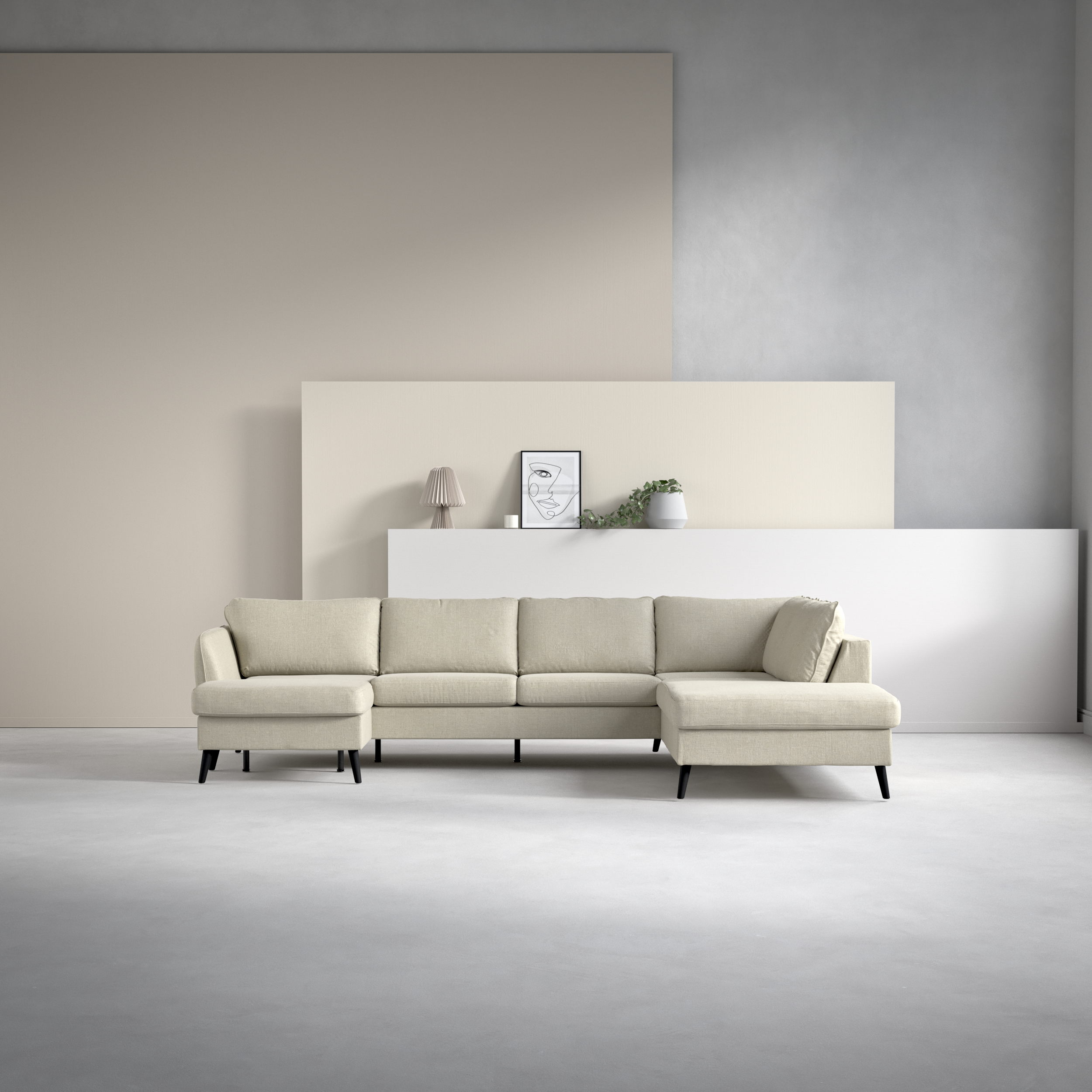 County - 3-sits soffa med schäslong vänster och divan höger - inspiration