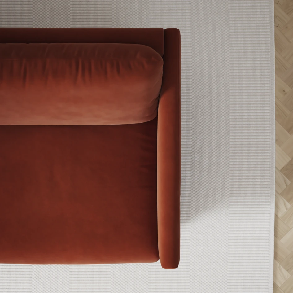 Madison - 3-sits soffa med divan vänster - Röd