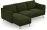 Madison Lux - 2-sits soffa med schäslong vänster - Grön