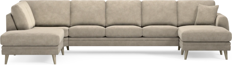 Eden - 3-sits soffa med divan vänster och schäslong höger - Beige