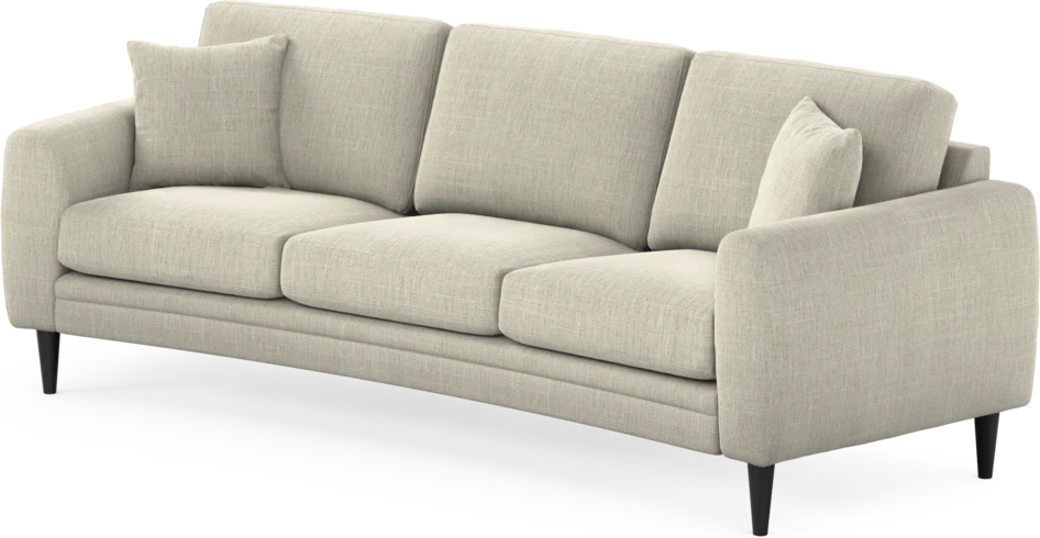 Eden - 3-sits soffa svängd - Beige