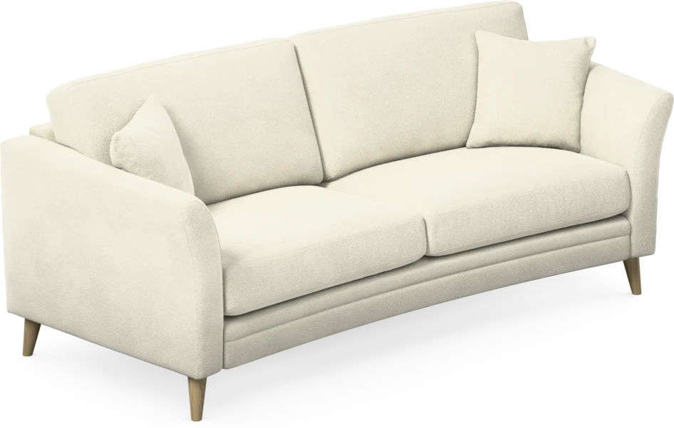 Eden - 2,5-sits soffa svängd - Vit