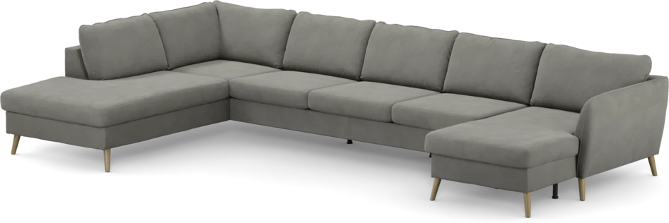 County - 4-sits soffa med divan vänster och schäslong höger - Grå