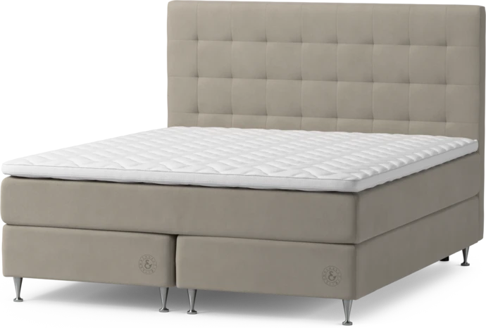 Särö Exclusive, Kontinentalsäng, dubbelsäng med bäddmadrass och Bris sänggavel