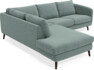 Madison - 2-sits soffa med divan vänster - Turkos
