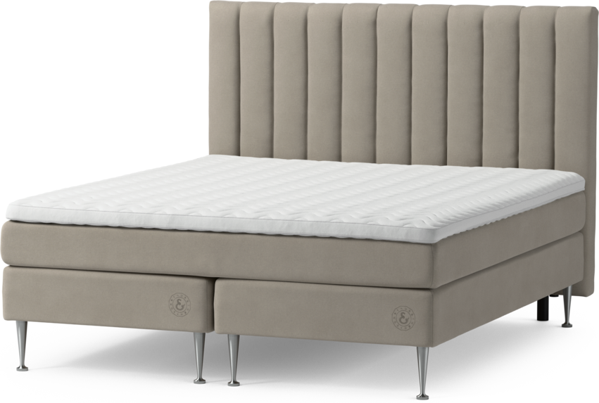 Särö - Kontinentalsäng, dubbelsäng med bäddmadrass och sänggavel