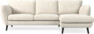 Madison Lux - 2-sits soffa med schäslong höger - Vit
