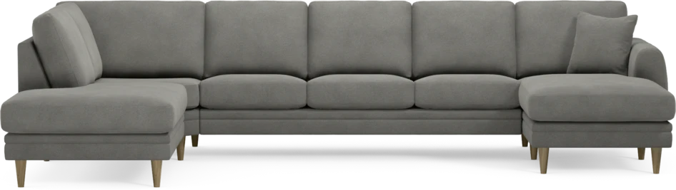 Eden - 3-sits soffa med divan vänster och schäslong höger - Grå