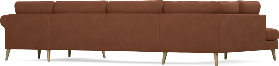 Bridge - 3-sits soffa med divan vänster och schäslong höger - Orange