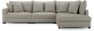 Rossi - 3-sits soffa med divan höger - Grå