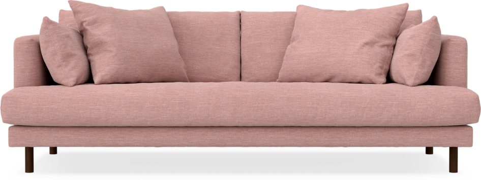Harper - 3-sits soffa, hel dyna - Rosa