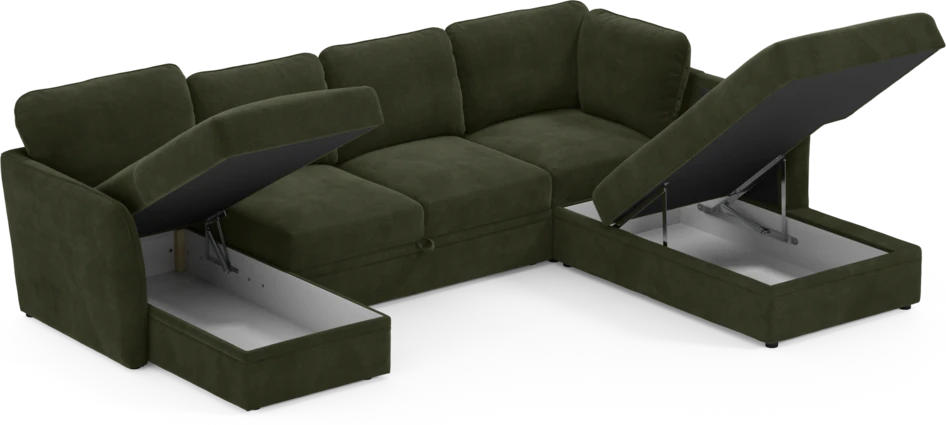 Öland - Bäddsoffa med schäslong vänster och divan höger - Beige