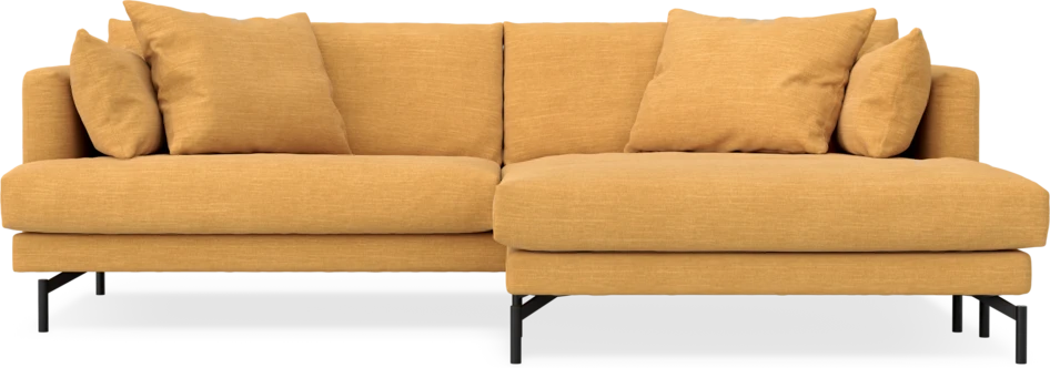 Harper - 4-sits med schäslong XL höger - Gul