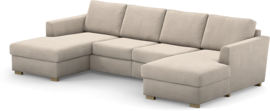 Friday - 2-sits soffa med två schäslonger - Beige