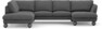 Madison Lux - 2-sits soffa med divan vänster och schäslong höger - Grå