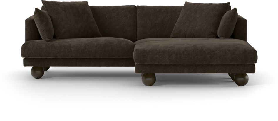 Harper - 4-sits med schäslong XL höger - Brun