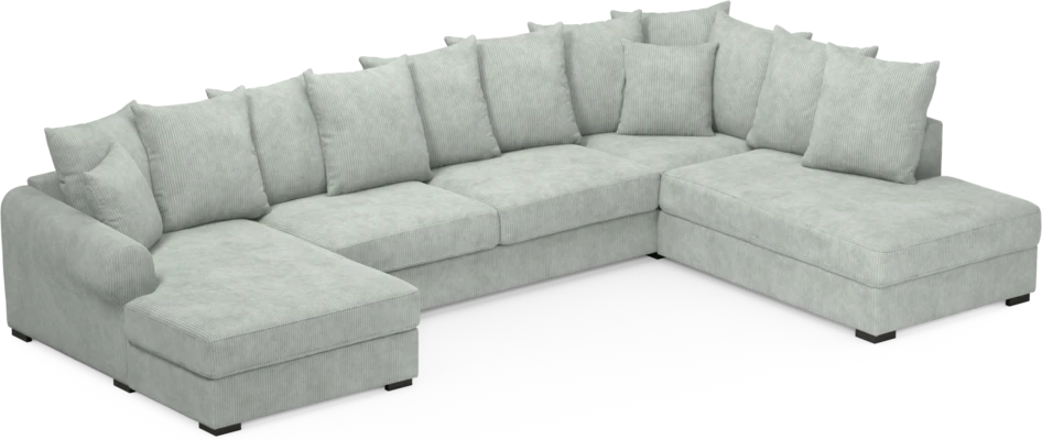 Town - 3-sits soffa med divan höger och schäslong vänster - Blå