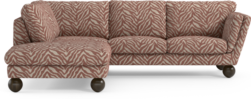 Madison Lux - 2-sits soffa med divan vänster - Orange