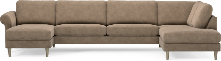 Bridge - 3-sits soffa med schäslong vänster och divan höger - Beige