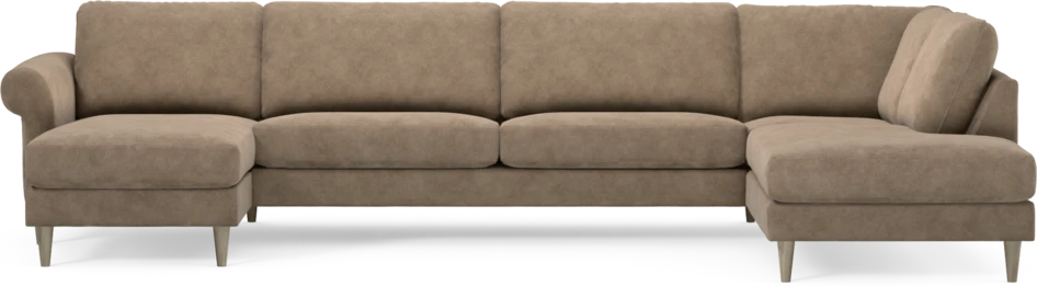 Bridge - 3-sits soffa med schäslong vänster och divan höger - Beige