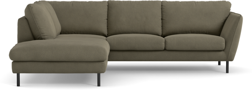 Madison Lux - 2-sits soffa med divan vänster - Brun