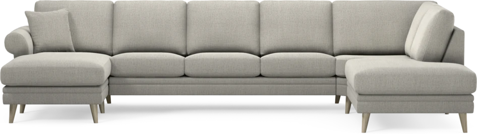 Eden - 3-sits soffa med schäslong vänster och divan höger - Grå