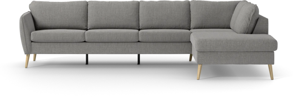 County - 3-sits soffa med divan höger - Grå