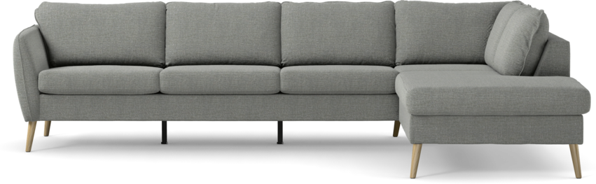 County - 3-sits soffa med divan höger - Grå