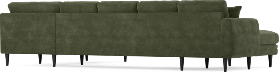 Eden - 3-sits soffa med schäslong vänster och divan höger - Grön