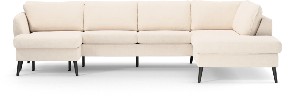 County - 3-sits soffa med schäslong vänster och divan höger - Vit
