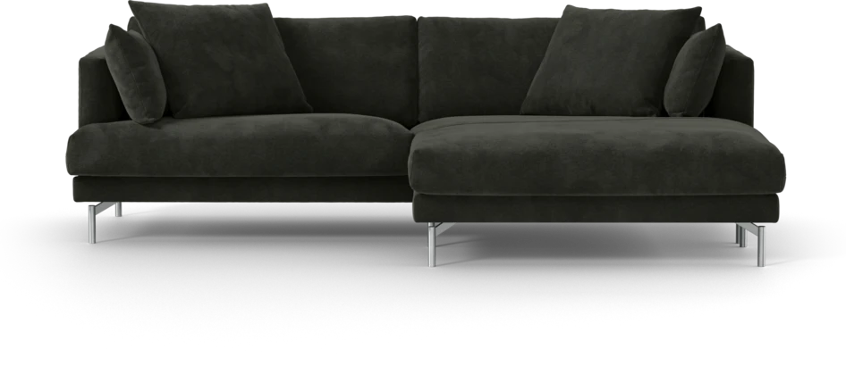 Harper - 4-sits med schäslong XL höger - Svart