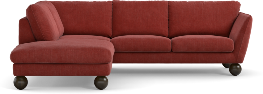 Madison Lux - 2-sits soffa med divan vänster - Rosa