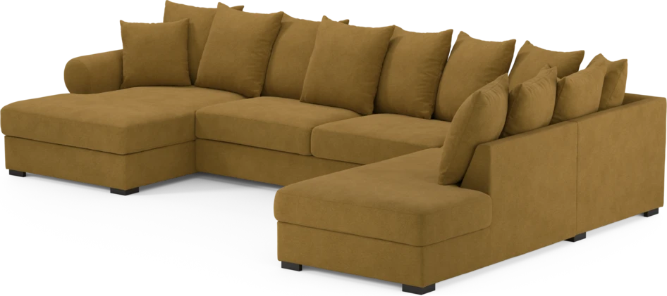 Town - 3-sits soffa med divan höger och schäslong vänster - Gul