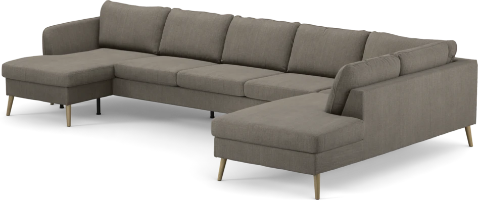 County - 4-sits soffa med schäslong vänster och divan höger - Brun