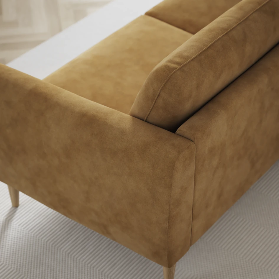 Bridge - 3-sits soffa - Gul