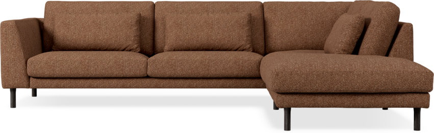 Willow - 3-sits soffa med divan höger, fast klädsel - Orange