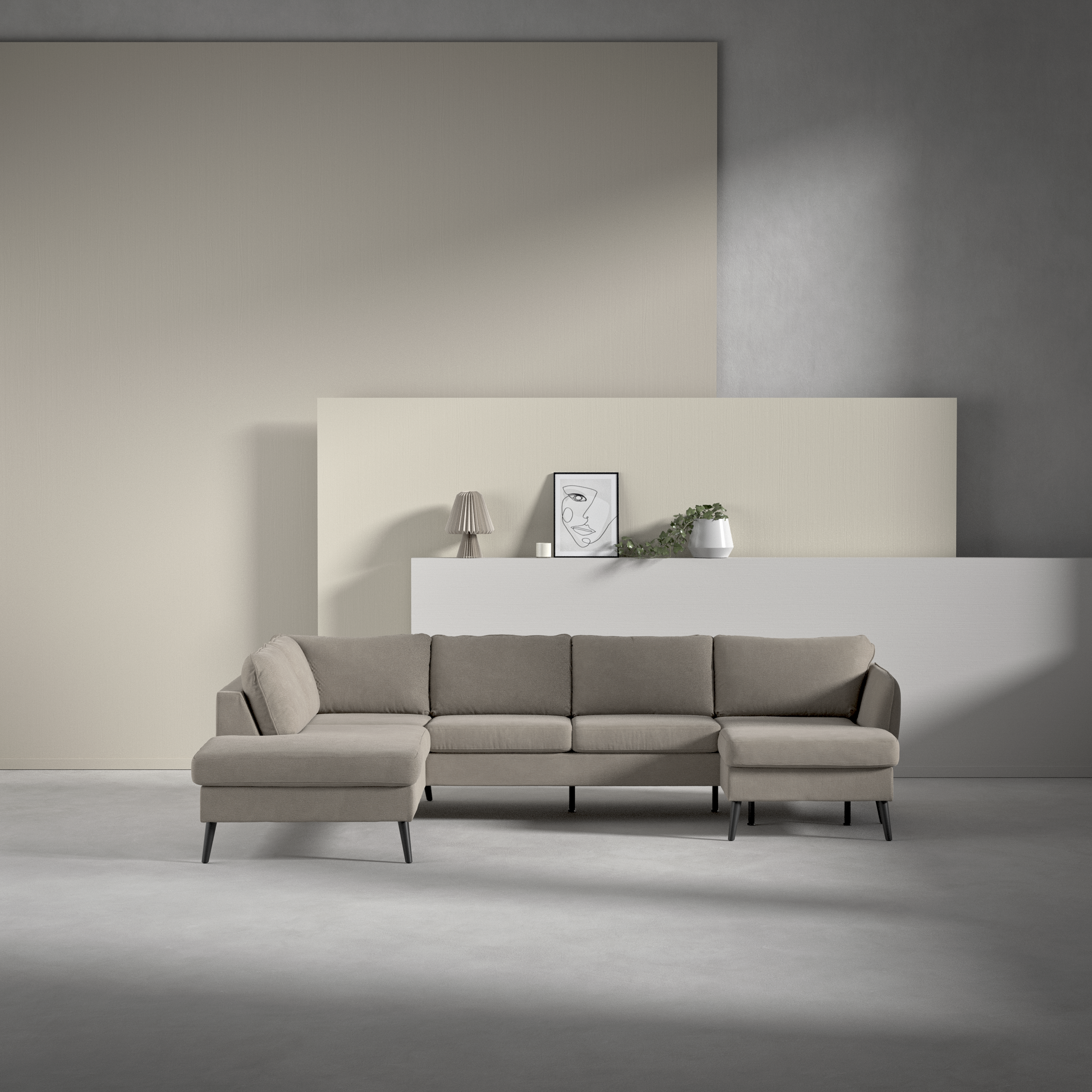 County - 3-sits soffa med divan vänster och schäslong höger - inspiration