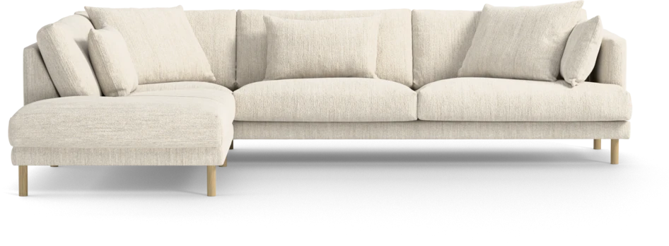 Harper - 3-sits soffa med divan vänster - Vit