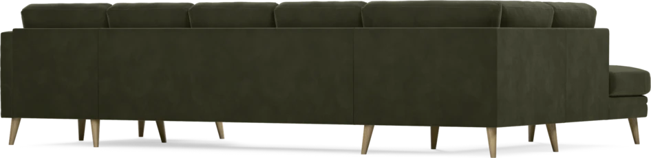 Eden - 3-sits soffa med divan vänster och schäslong höger - Grön