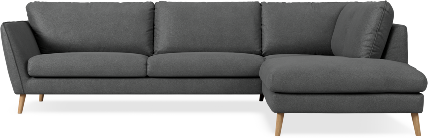 Madison Lux - 3-sits soffa med divan höger - Grå