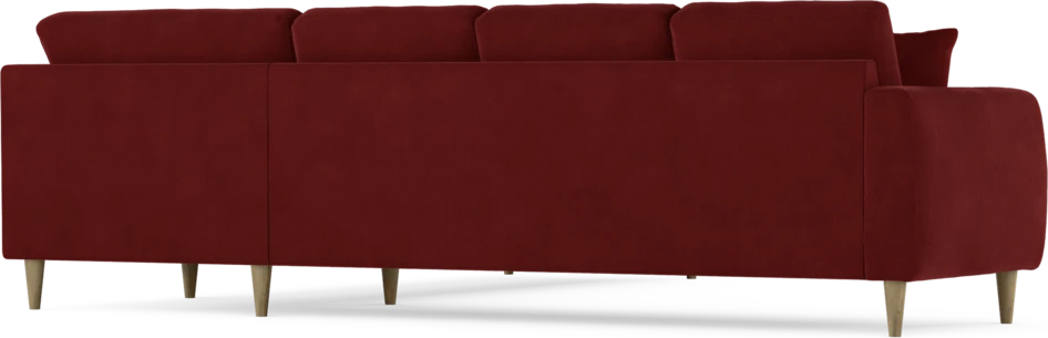 Eden - Hörnsoffa, 3+3-sits - Röd